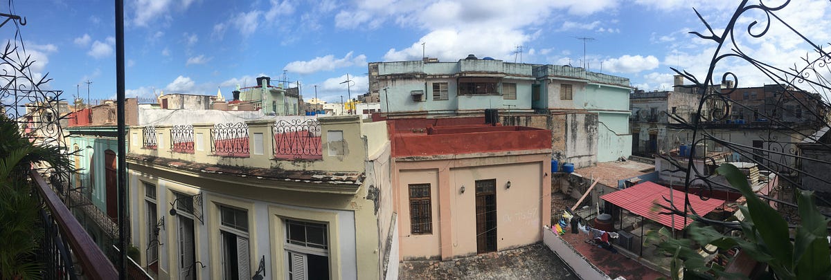 View from our last night Airbnb overlooking Old Havana