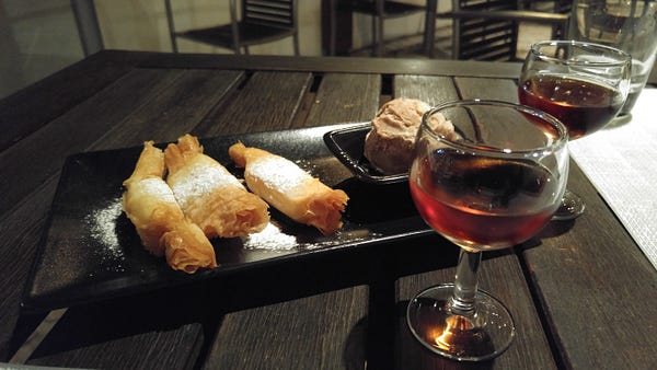 Dinner at Selene. Santorini, Greece.