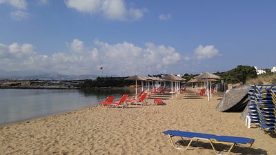 (from left to right) Golden Beach, Ag. Georgios Beach, Santa Maria Beach. Paros and Antiparos, Greece.