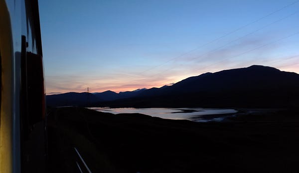 Watching the sun set. Goodnight and goodbye, Scotland.