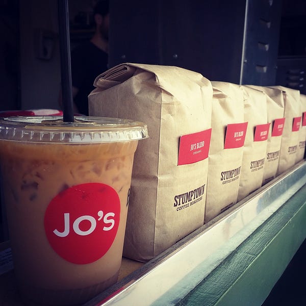 (left) Vintage Heart Cafe; (right) Jo's Coffee