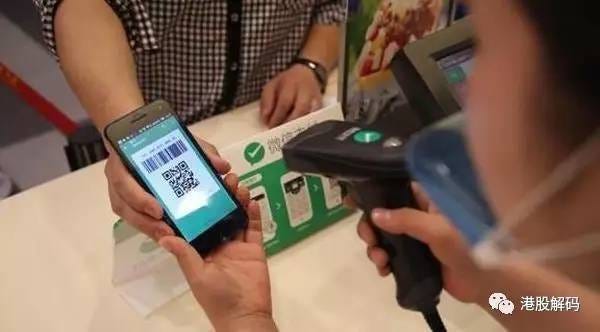 Two ways of mobile payment. For small vendors, you scan the vendor's QR code (left). For larger stores, it's integrated into the POS (right).
